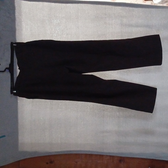 Evan-Picone Stretch Brown Pinstriped Dress Pants High Waist Trousers Size 10. - Picture 6 of 12